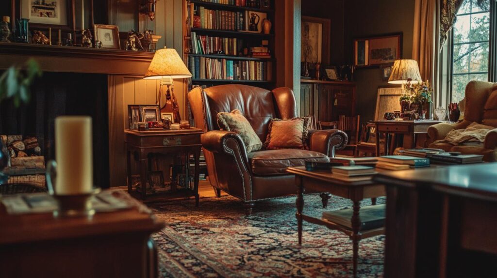 ideas de decoración vintage con sillón club de cuero para salones acogedores